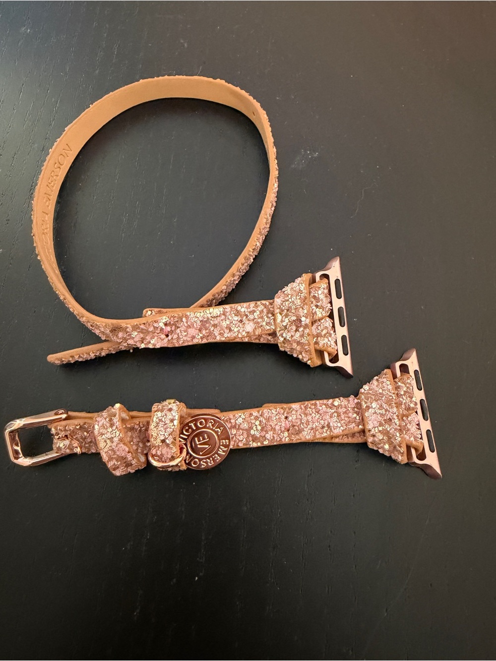 Victoria Emerson Rose Gold Glitter Replacement Apple Watch Strap